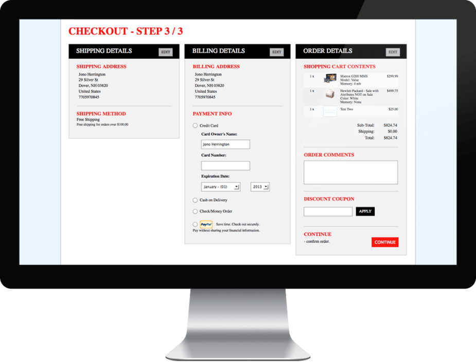 Fast and Easy Ajax Checkout for Zen Cart