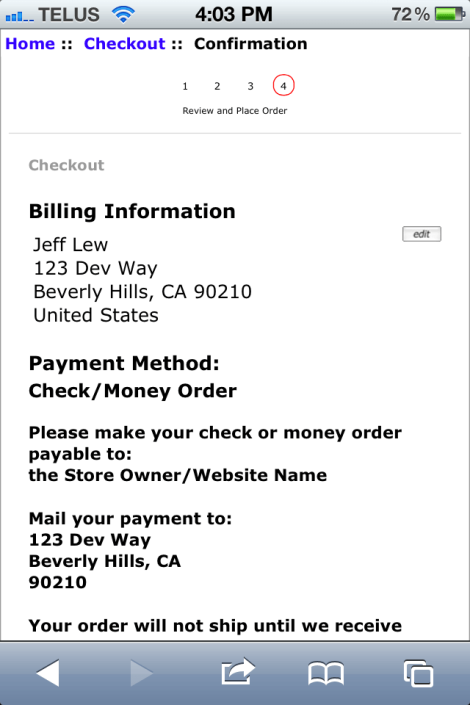 Fast and Easy Ajax Checkout for Zen Cart